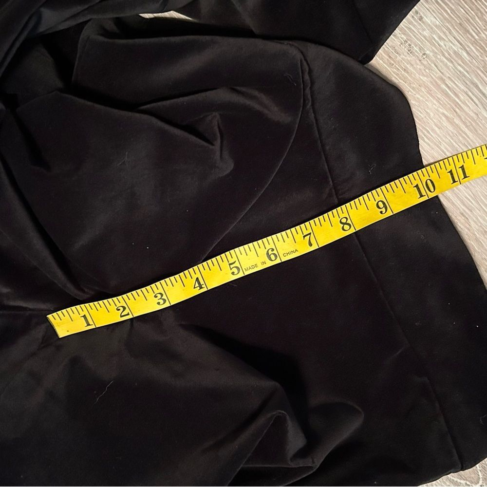 Ann Taylor Black Velveteen Pants High Waist Wide Leg Straight Leg Trouser 8 - Picture 8 of 16